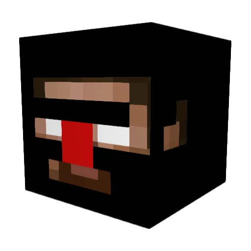 Block__ster Minecraft avatar head, 3D render