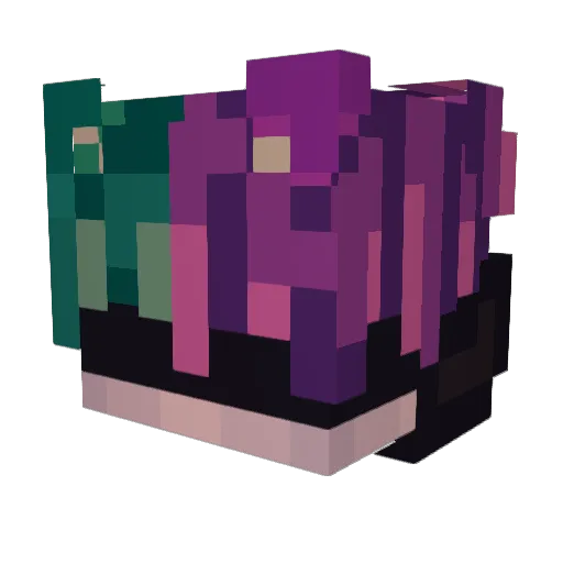 BlockaJunior Minecraft avatar head, 3D render
