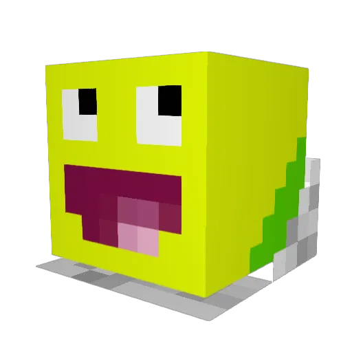 Blockbuddy2k Minecraft avatar head, 3D render
