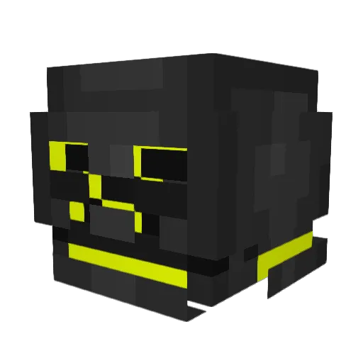 BlockbuilderTV Minecraft avatar head, 3D render