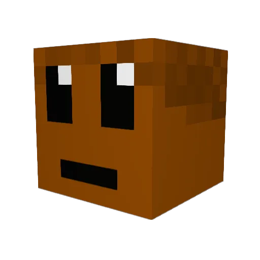 Blockburster1 Minecraft avatar head, 3D render