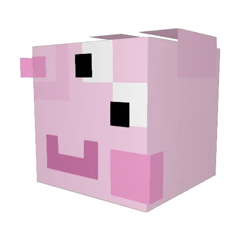 BlockbusterBS Minecraft avatar head, 3D render