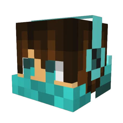 BlockbusterJEK Minecraft avatar head, 3D render