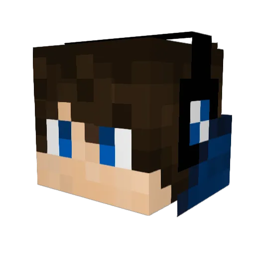 Blockdude123 Minecraft avatar head, 3D render