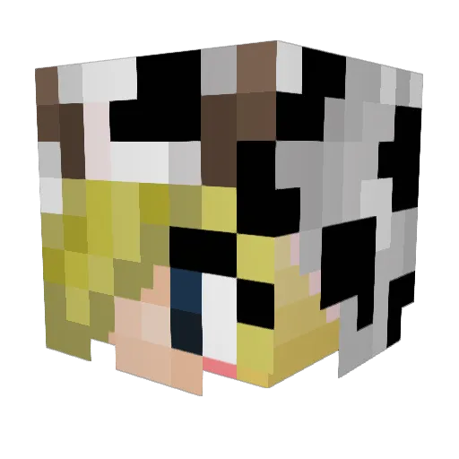BlockerbusterLLC Minecraft avatar head, 3D render