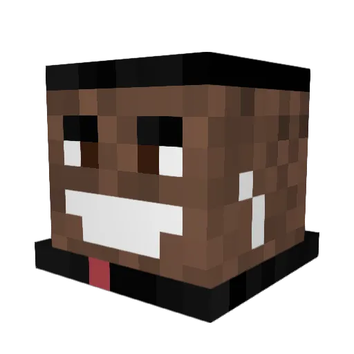 Blockformer Minecraft avatar head, 3D render