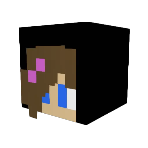 Blockgirl81 Minecraft avatar head, 3D render