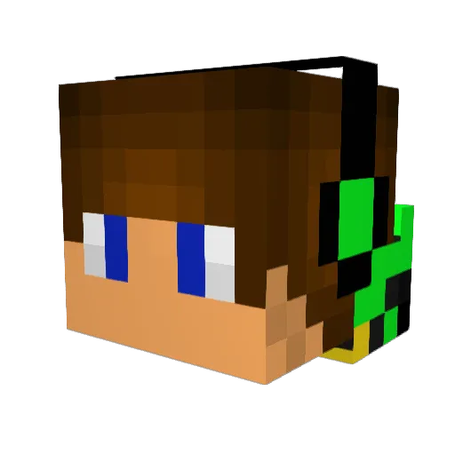 Blockhead172008 Minecraft avatar head, 3D render