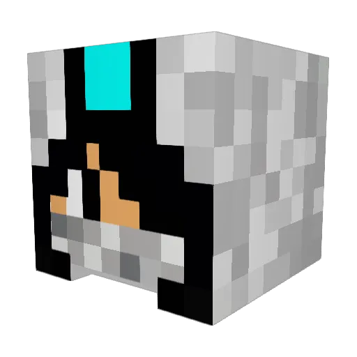 Blockhead_99 Minecraft avatar head, 3D render