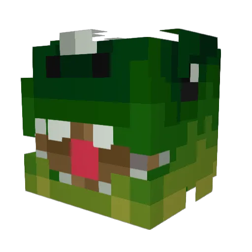 Blockhead____ Minecraft avatar head, 3D render