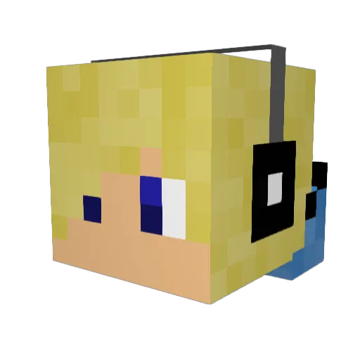 Blockheadben420 Minecraft avatar head, 3D render
