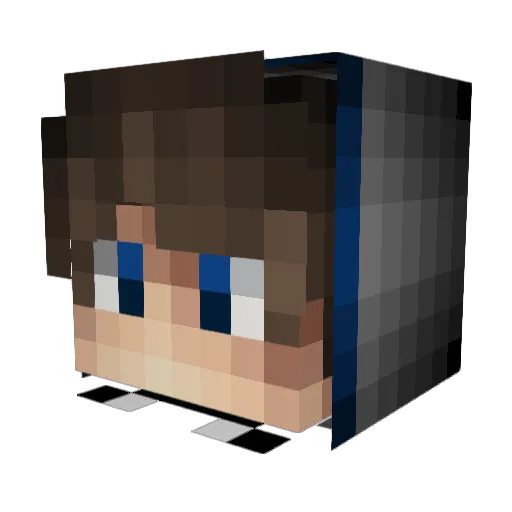 Blocki37 Minecraft avatar head, 3D render