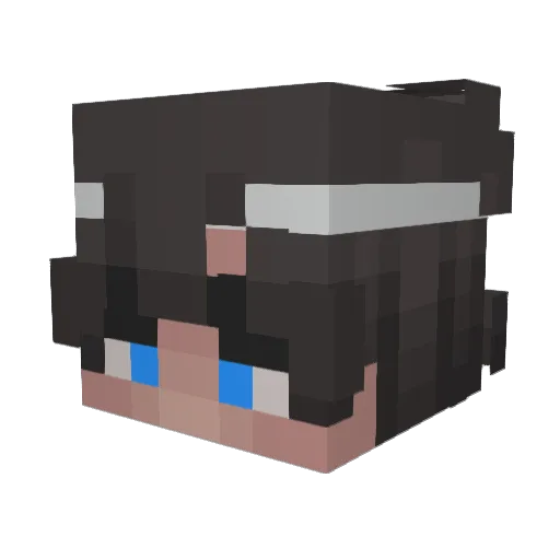 Blockical Minecraft avatar head, 3D render
