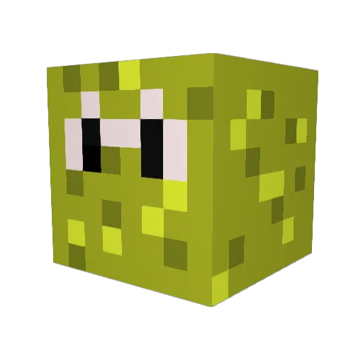 Blockigertyp Minecraft avatar head, 3D render