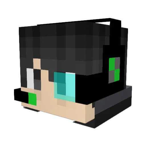 BlockingRequired Minecraft avatar head, 3D render