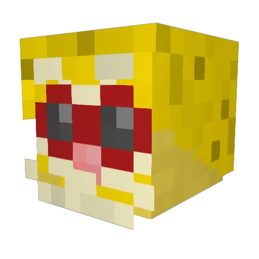 Blockius_D Minecraft avatar head, 3D render