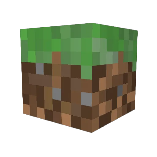 Blockman Minecraft avatar head, 3D render