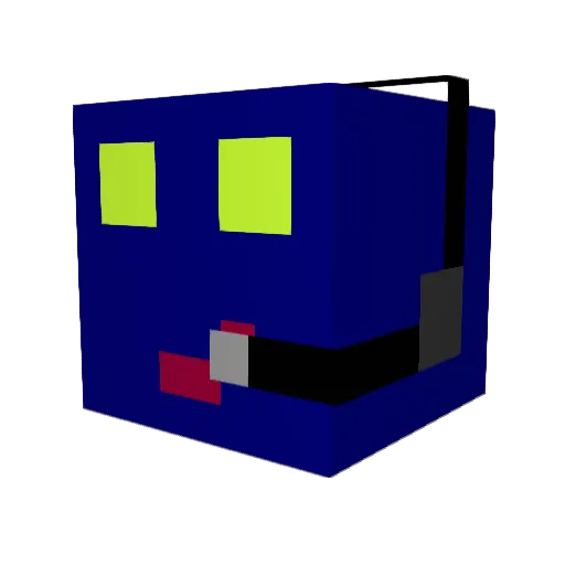 Blockmann Minecraft avatar head, 3D render