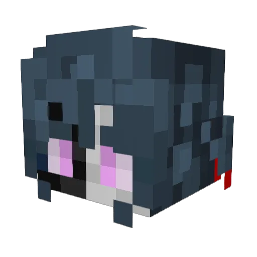 Blocknotiz Minecraft avatar head, 3D render