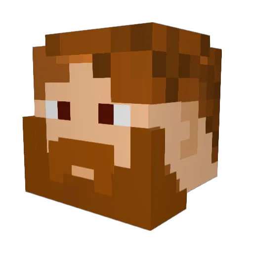 BlockoBaggins Minecraft avatar head, 3D render