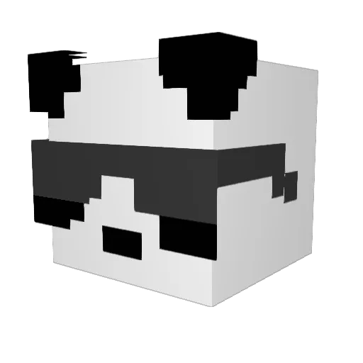 Blockplus7kHD Minecraft avatar head, 3D render
