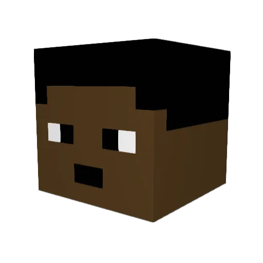 Blocks12321 Minecraft avatar head, 3D render