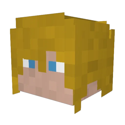 Blocksbuild Minecraft avatar head, 3D render