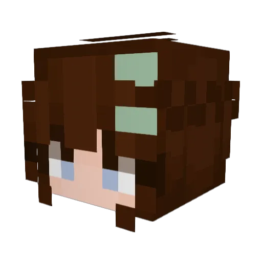 Blocksit Minecraft avatar head, 3D render