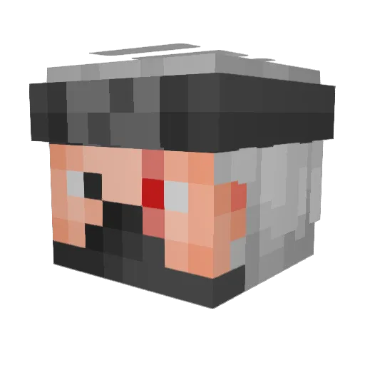 Blocksterz42 Minecraft avatar head, 3D render