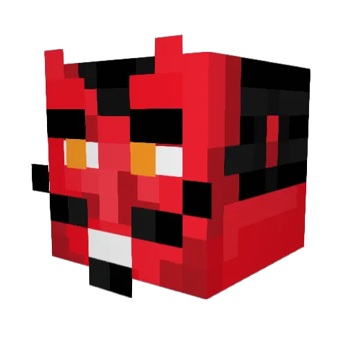 Blockteufel666 Minecraft avatar head, 3D render