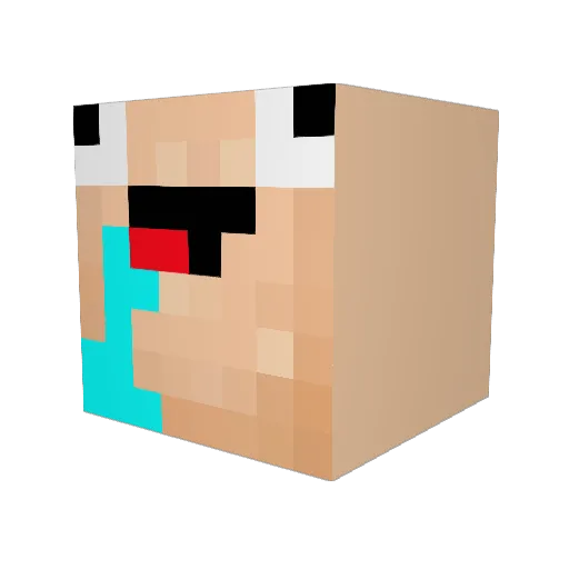 Blocktopuss3 Minecraft avatar head, 3D render