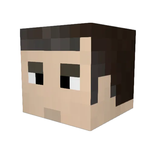 Blocktor Minecraft avatar head, 3D render