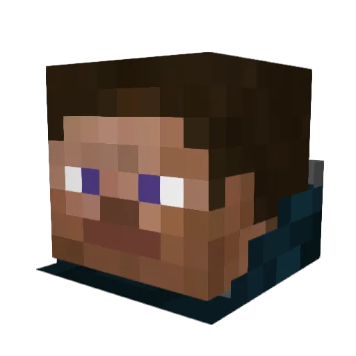 Blockwalker53210 Minecraft avatar head, 3D render