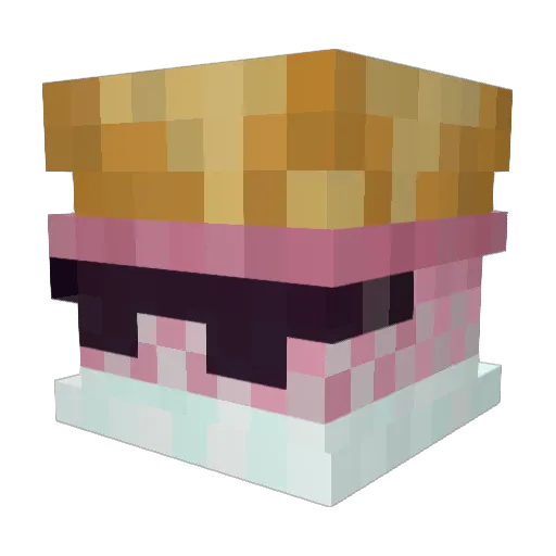 BlockyBeggar Minecraft avatar head, 3D render