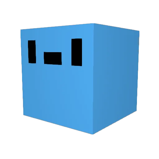 BlockyDollar Minecraft avatar head, 3D render