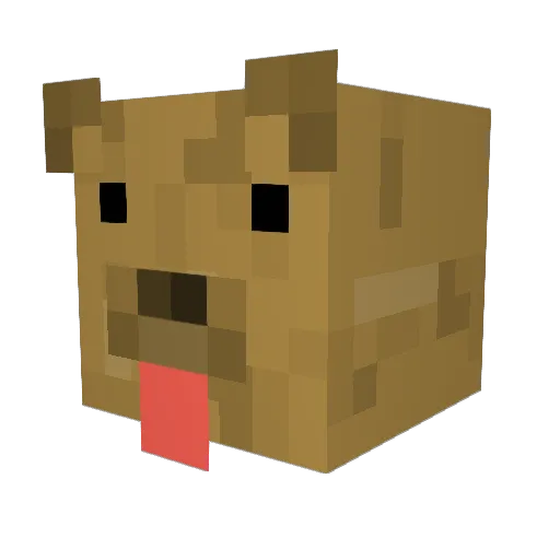 BlockyDurk Minecraft avatar head, 3D render