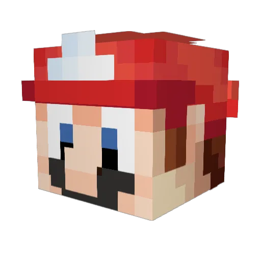 BlockyGP Minecraft avatar head, 3D render