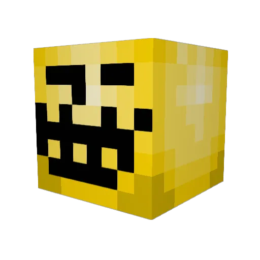 BlockyGit Minecraft avatar head, 3D render