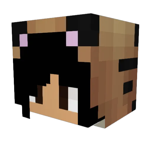 BlockyMommy Minecraft avatar head, 3D render