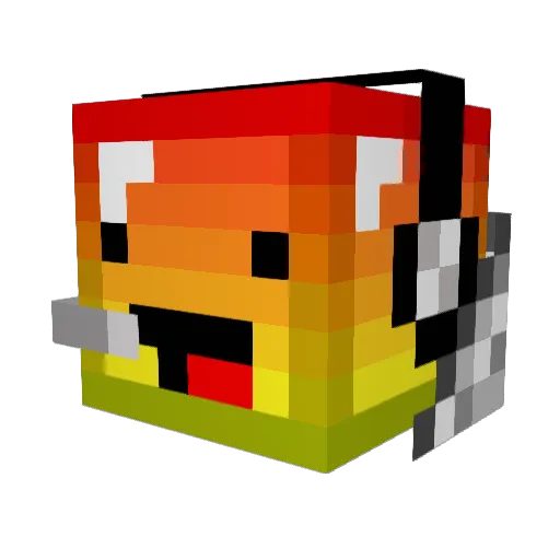 BlockyPanda123 Minecraft avatar head, 3D render