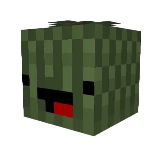 BlockyPineapple Minecraft avatar head, 3D render