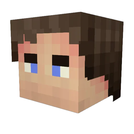 BlockyThyme Minecraft avatar head, 3D render