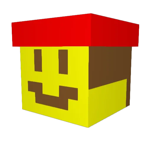 Blocky_Llama Minecraft avatar head, 3D render