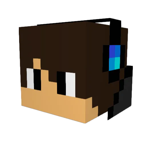 Blocky_MLG Minecraft avatar head, 3D render