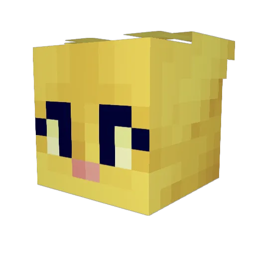 Blockyboobs Minecraft avatar head, 3D render