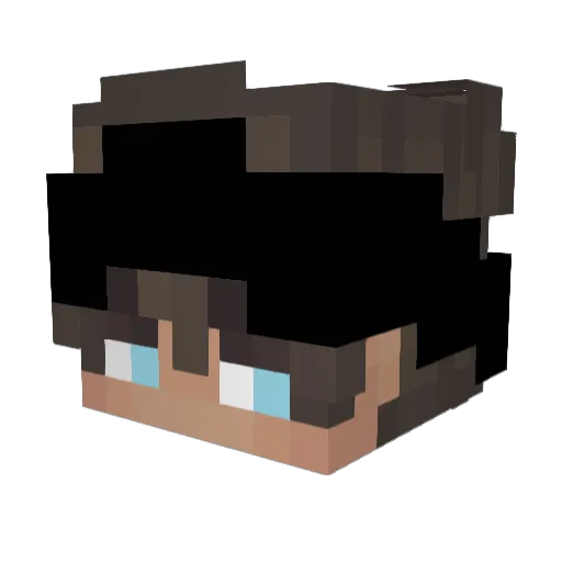 Bloco77 Minecraft avatar head, 3D render