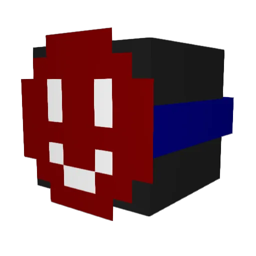 Bloczek_2K Minecraft avatar head, 3D render