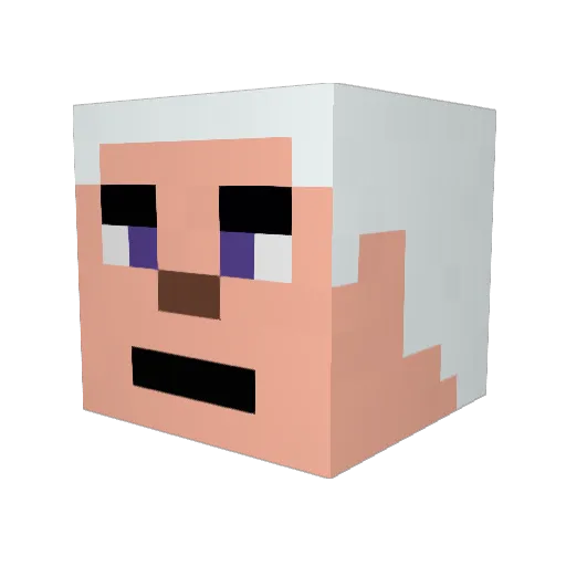 Blodaks Minecraft avatar head, 3D render
