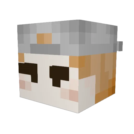 Blodeuyn Minecraft avatar head, 3D render