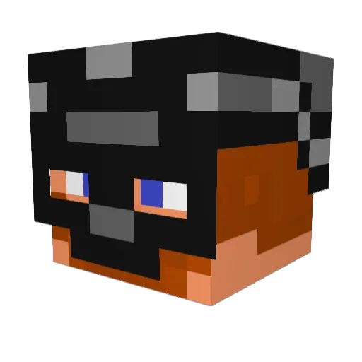 Blodgeirr Minecraft avatar head, 3D render